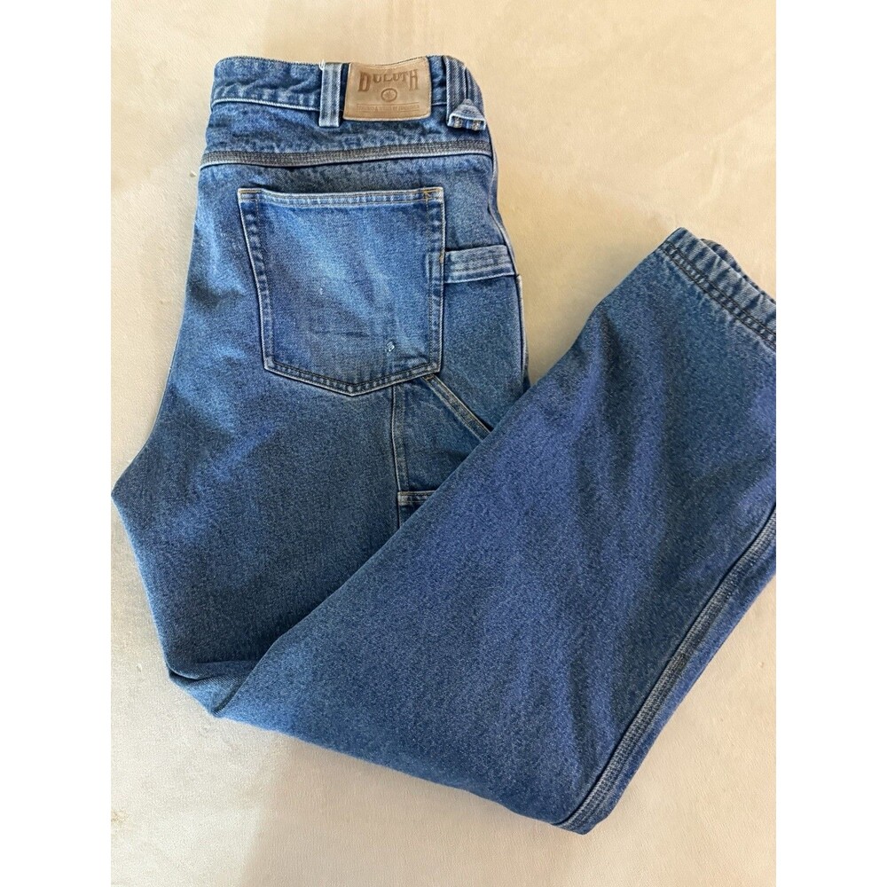 Duluth Trading Fleece Lined Ballroom Carpenter Jeans Men’s 38x32 Work Denim